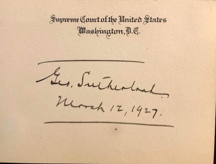 Sutherland,George Signed Chambers Card (1 of 1)