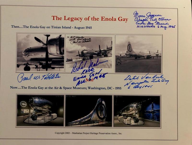Enola Gay Signed Photo by (4) Crew Members (1 of 2)