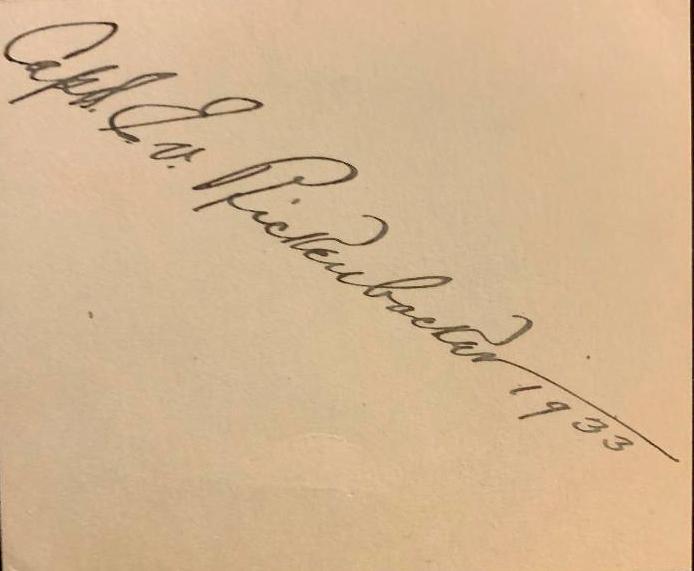 Rickenbacker, Eddie Signed Card (1 of 1)