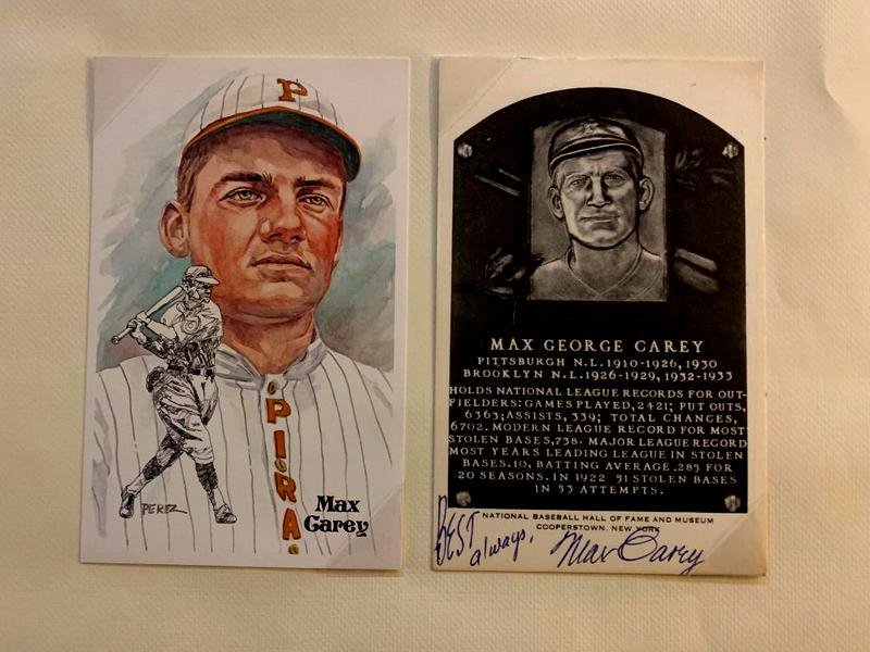 Carey,Max Signed HOF Post Card (1 of 1)