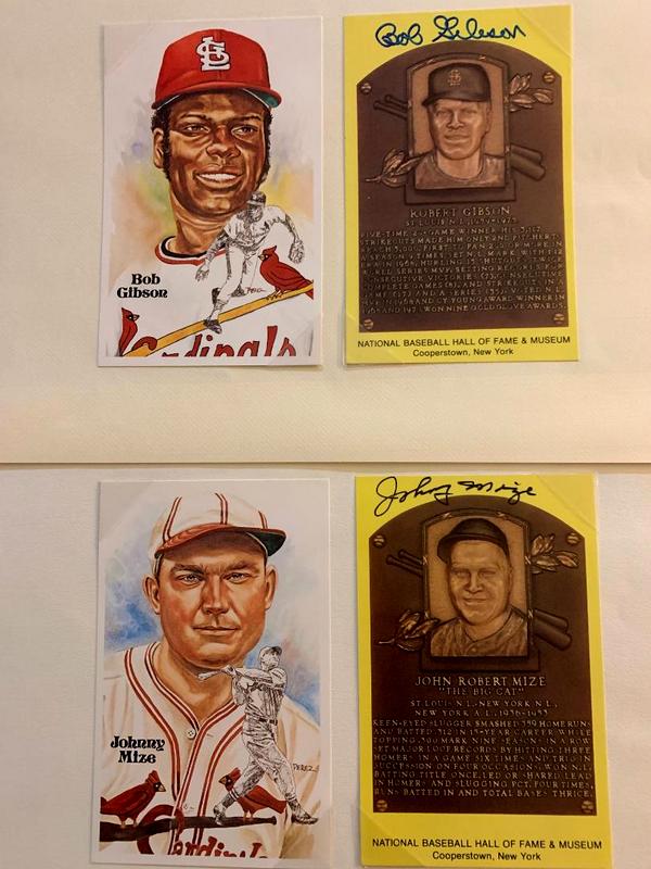 Gibson and Mize Signed HOF Post Cards (1 of 1)