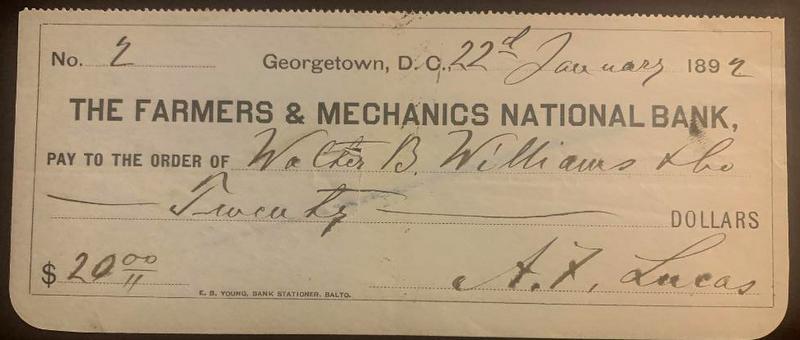 Lucas, Anthony Francis - Check (1 of 2)