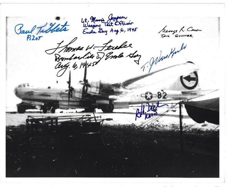 Enola Gay Unpublished Picture Signed by (6) Crew Members (1 of 1)