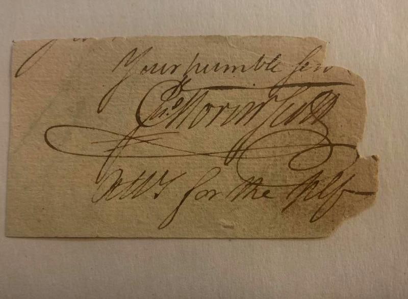 Scott, John Morin - Cut Signature: John Morin Scott (1730-1784) Rev War General, Politician. Scott was a founding member of the Sons of Liberty and was a member of the New York General Committee. During the Revolutionary War, he was a 