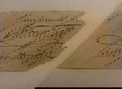 Scott, John Morin - Cut Signature: John Morin Scott (1730-1784) Rev War General, Politician. Scott was a founding member of the Sons of Liberty and was a member of the New York General Committee. During the Revolutionary War, he was a