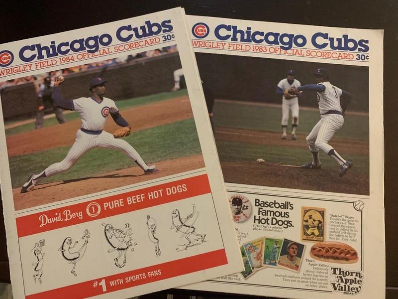 (2) Cubs Signed Scorecards (1 of 2)