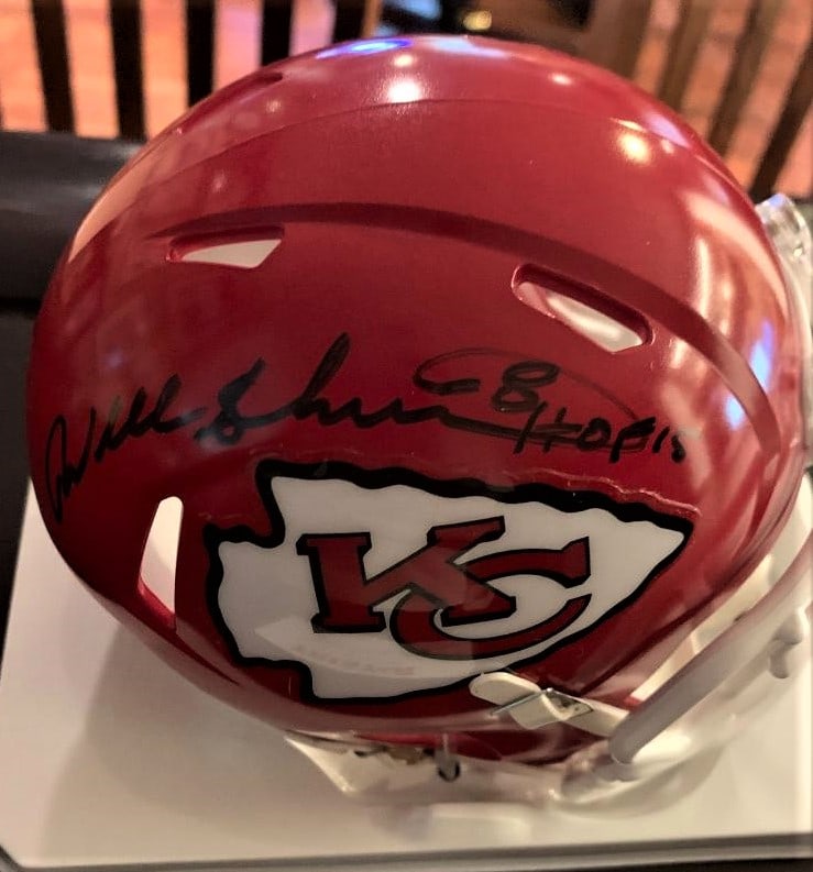 Shields,Will Signed Mini Helmet: Will Herthie Shields (1971-) is an American former professional football player who was an offensive guard in the National Football League (NFL) for 14 seasons.He played his entire professional career