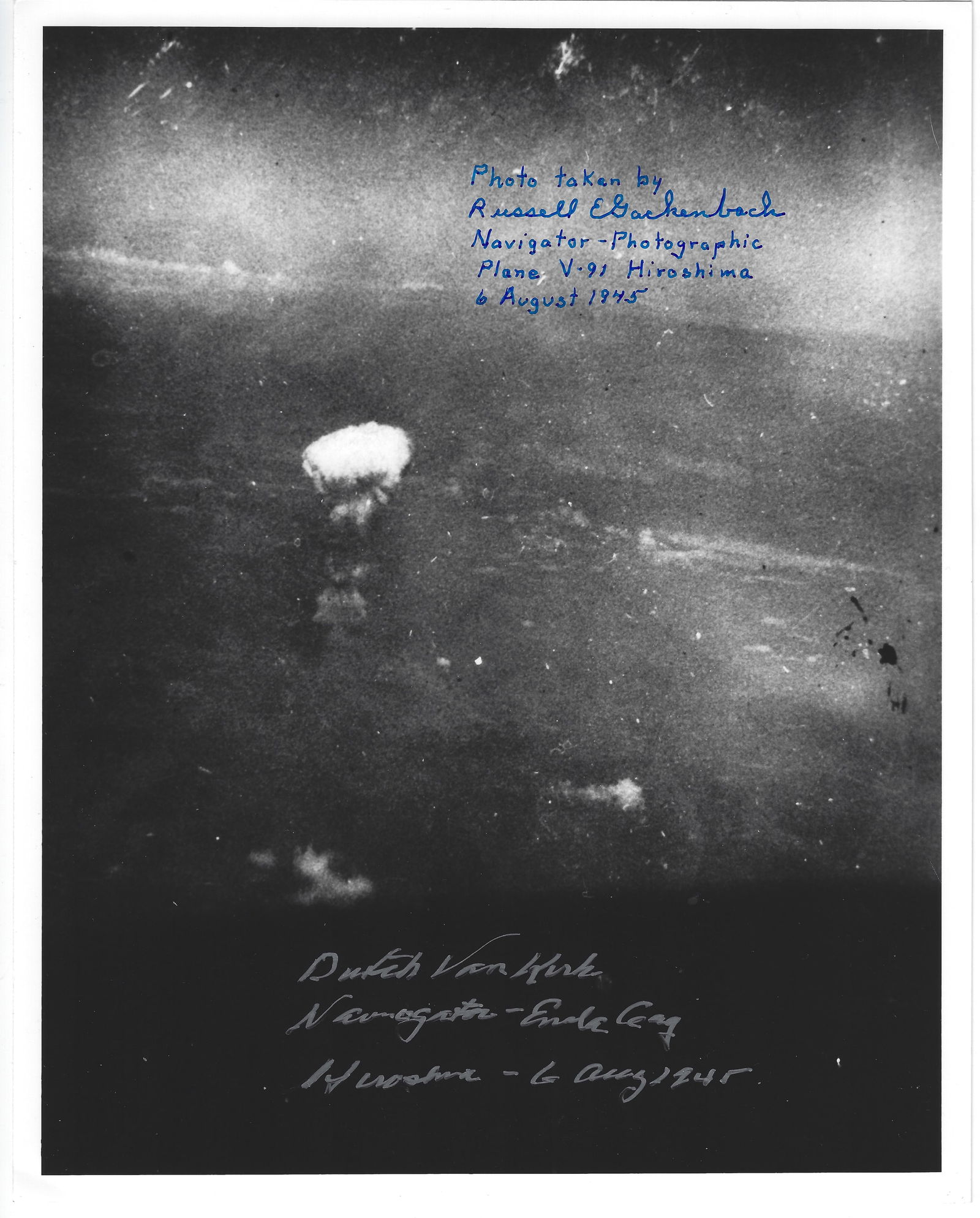 Atomic Bomb Mushroom Cloud Photo Signed by (2) (1 of 1)
