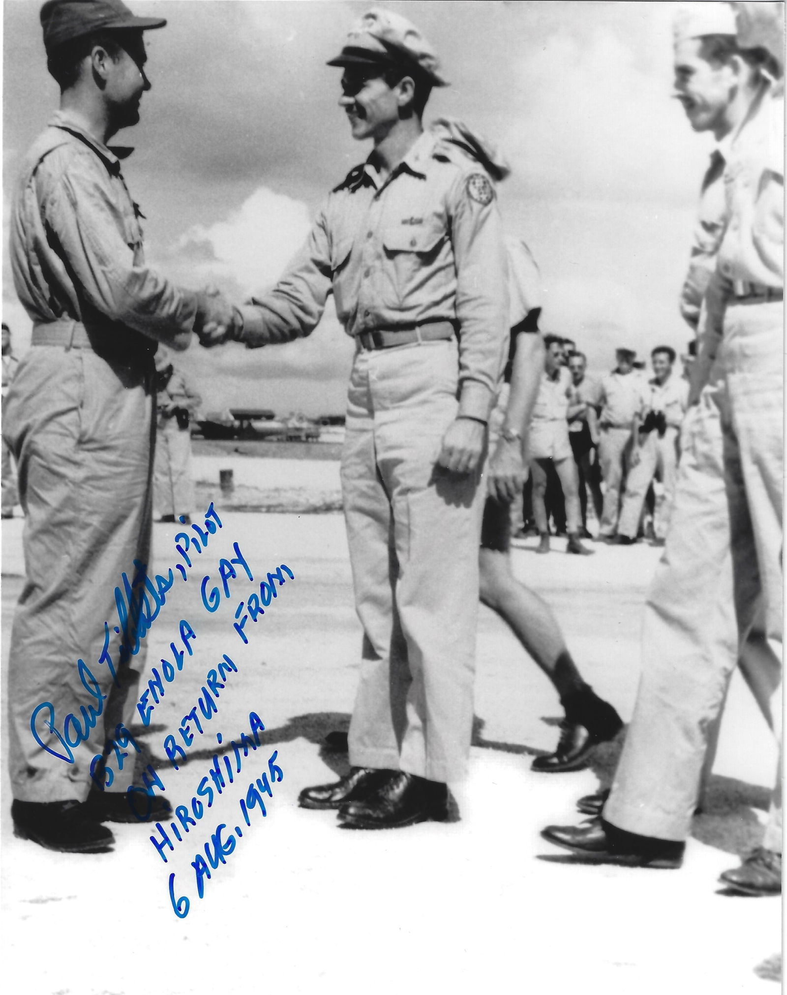 Dramatic Signed Photo of Paul Tibbets after Hiroshima Mission (1 of 1)