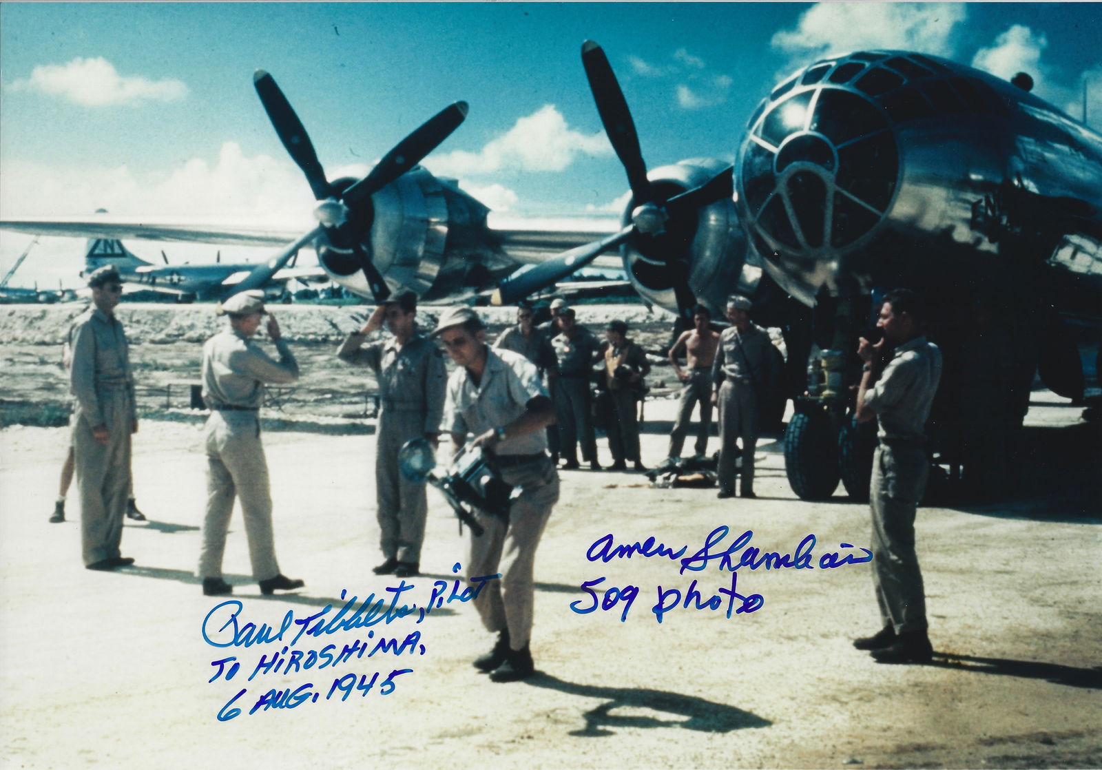Rare Signed  Photo of Paul Tibbets after Hiroshima Mission (1 of 1)