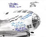 Enola Gay RARE Photo Signed by (5) Crew Members