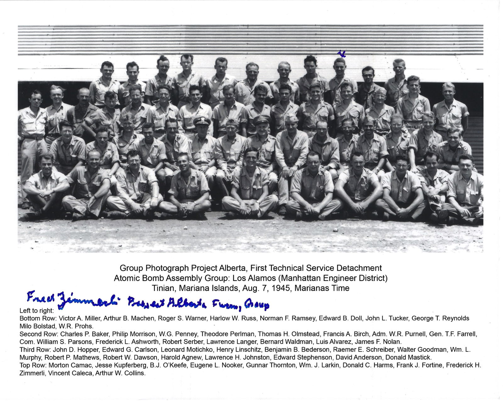 Atomic Bomb Scientist Frederick Zimmerli Signed Photo (1 of 1)