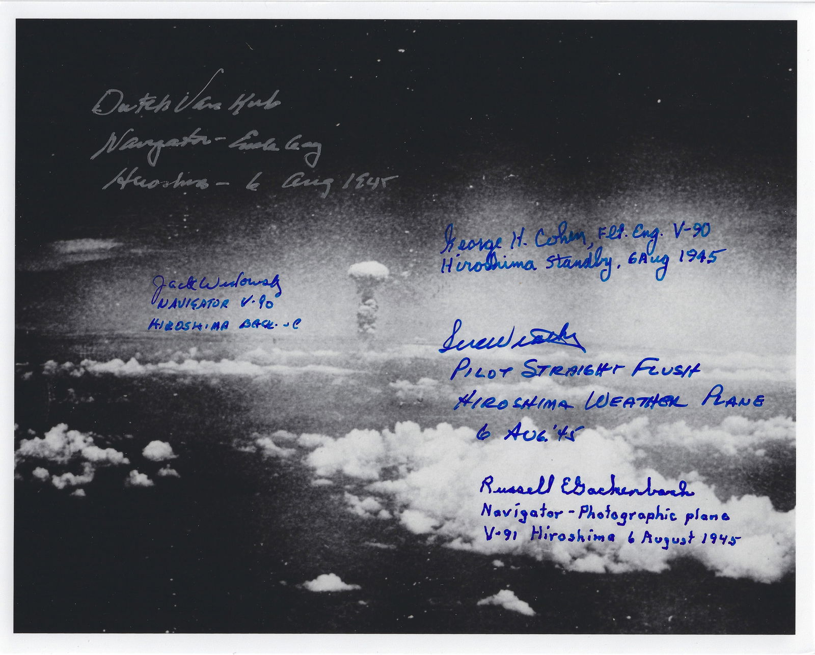 Hiroshima Mushroom Cloud Signed by (5) (1 of 1)