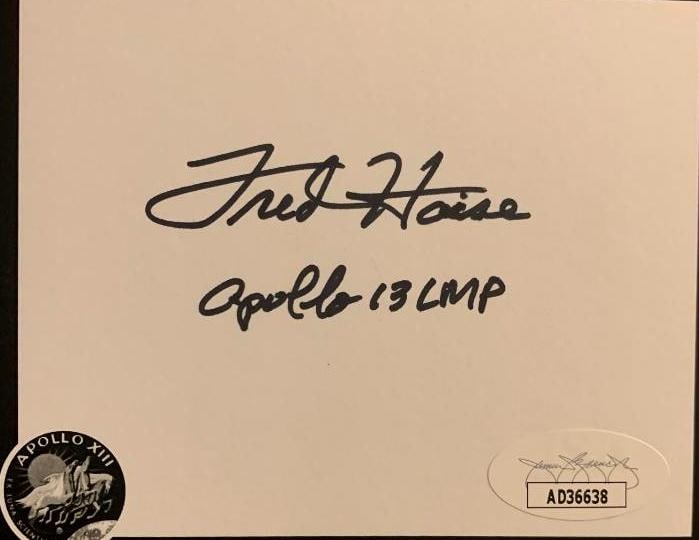 Haise,Fred Signed Apollo 13 Card (1 of 1)