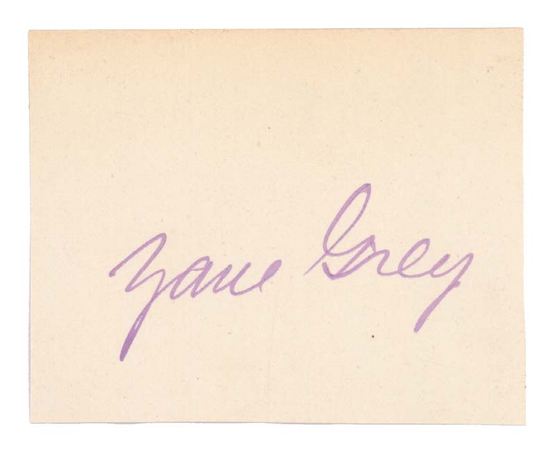 Grey, Zane Signed Card (1 of 1)