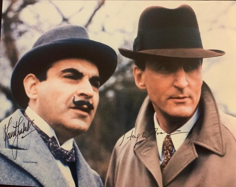 Poirot  Suchet and Fraser Signed Photo (1 of 1)