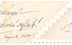 Heifetz, Jascha Signed Card