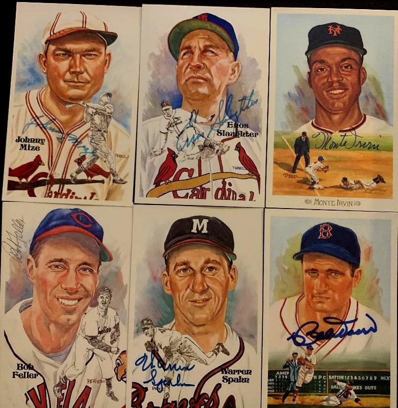 (6) Hall of Fame Perez Steele Signed Cards (1 of 1)