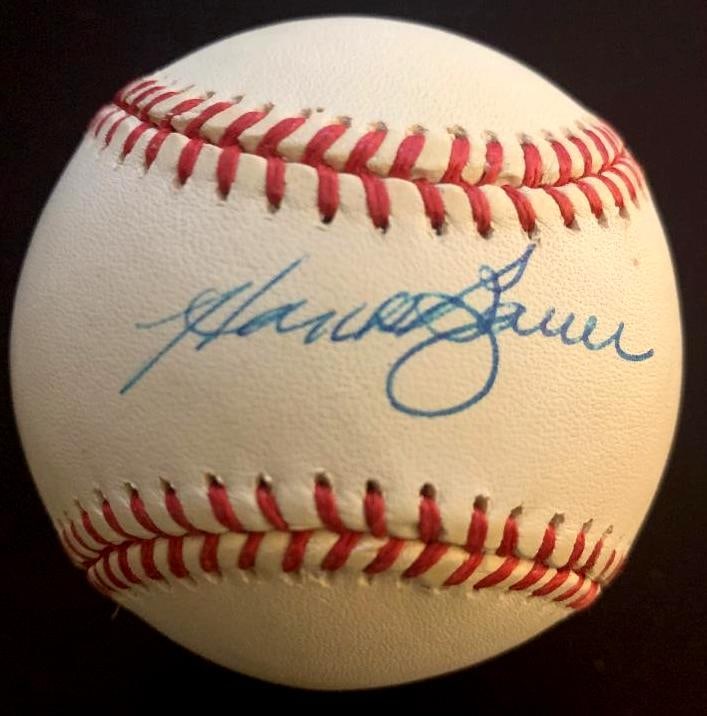 Bauer,Hank Signed Baseball: Henry Albert Bauer (1922–2007) was an American right fielder and manager in Major League Baseball. He was an 8 time World Series Champion. Signed AL (Brown) ball.