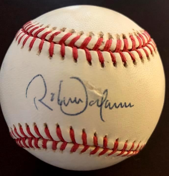Johnson,Randy Signed Baseball: Randall David Johnson (1963-),nicknamed "The Big Unit", is an American former professional baseball pitcher who played 22 seasons in Major League Baseball (MLB), from 1988 to 2009, for six teams. His