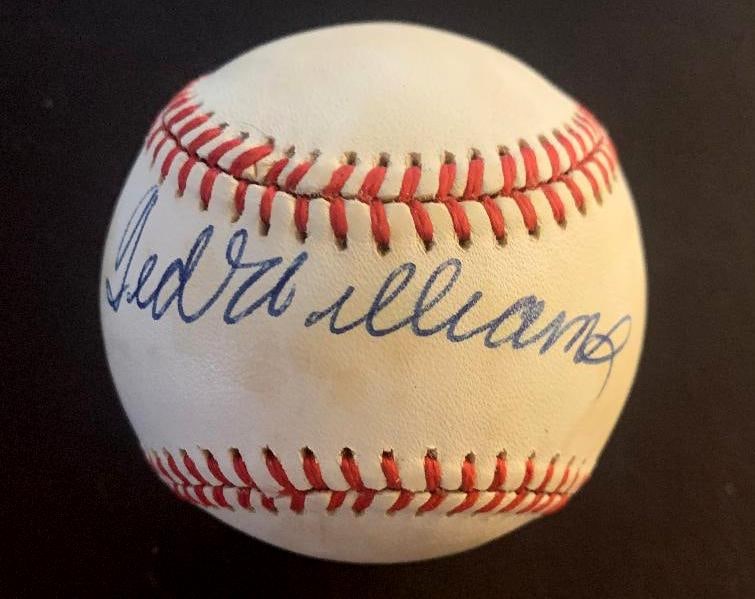 Williams, Ted Signed Baseball (1 of 2)