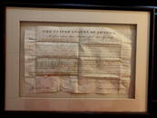 Jackson, Andrew Signed/Framed Land Grant