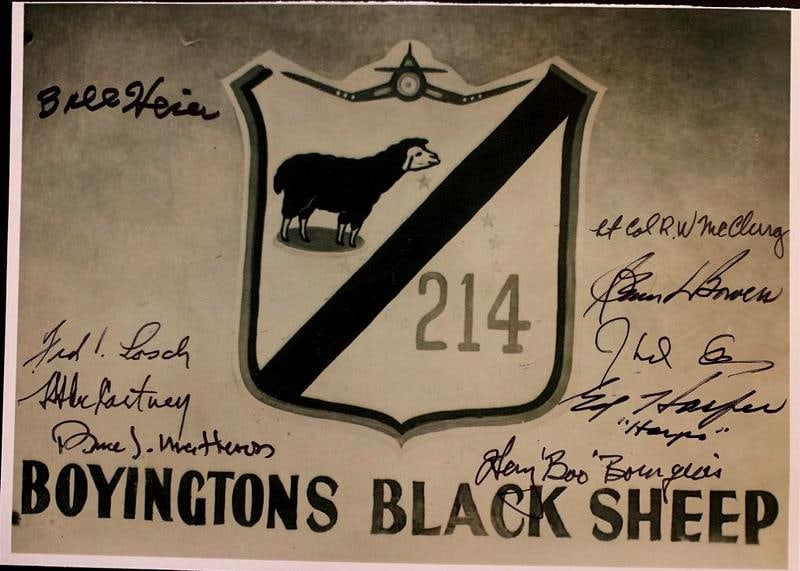 Famed Black Sheep Signed Photo Signed by (9) Members of the Group (1 of 1)