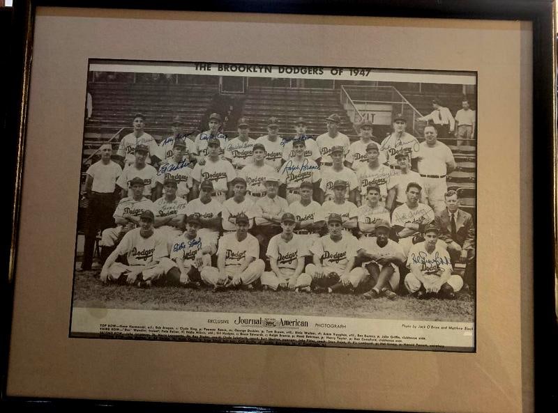 1947 Brooklyn Dodgers Signed/Framed Re Strike Photo (1 of 1)