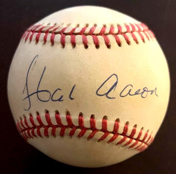 Aaron, Hank Signed Baseball (1 of 2)