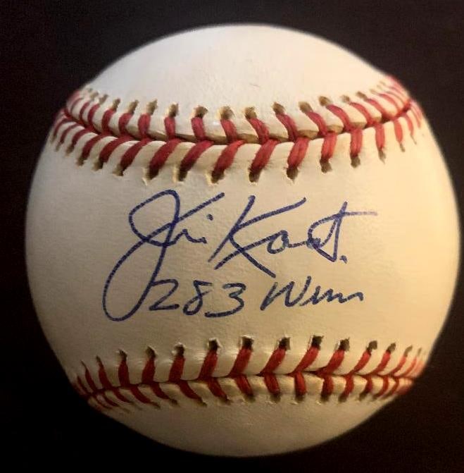 Kaat, Jim Signed Baseball "283 Wins" (1 of 2)