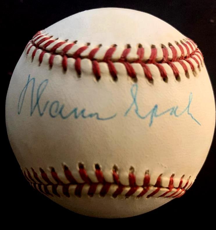 Spahn, Warren Signed Baseball (1 of 2)