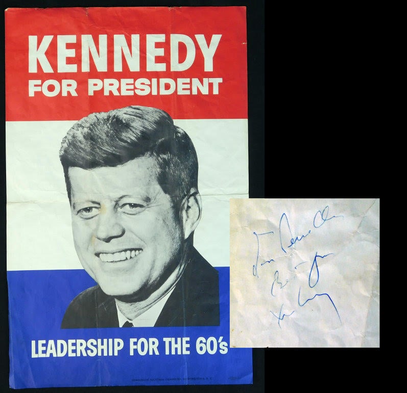 Kennedy, John F Signed 1960 Campaign Poster (1 of 5)