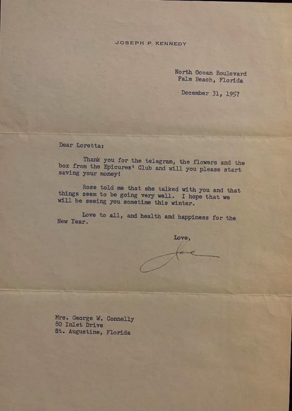 Kennedy, Joseph Signed (Joe) Letter (1 of 1)