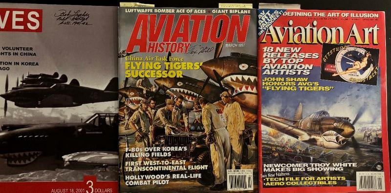 (3) Individually Signed Magazines by Flying Tiger Aces (1 of 2)