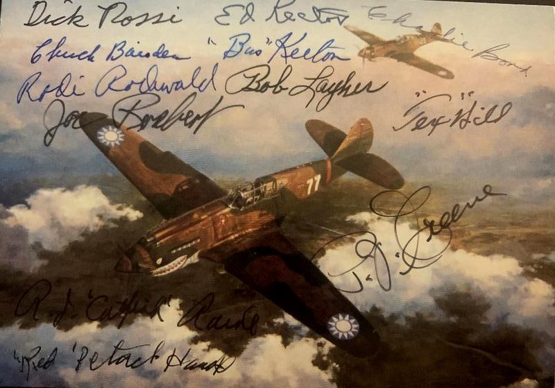 Flying Tigers Signed Post Card (12) (1 of 1)