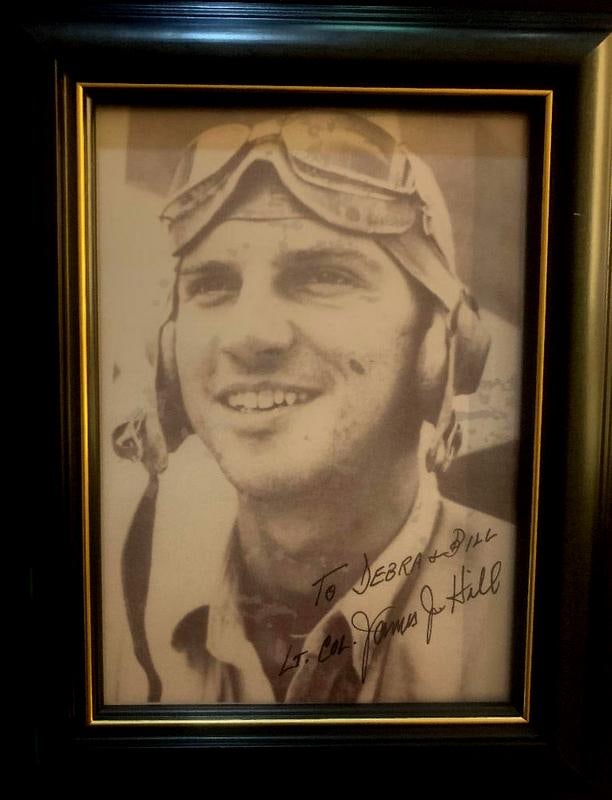 Hill, James Signed and Framed Photo WWII Ace Pilot (1 of 1)
