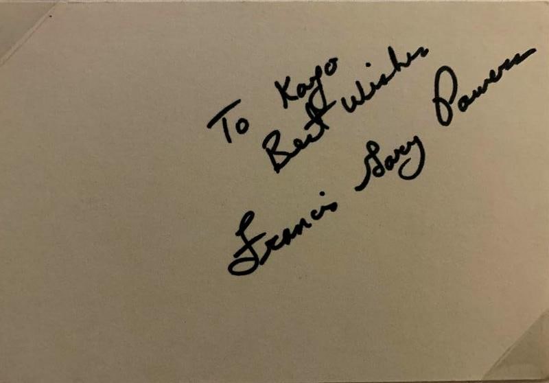 Powers, Francis Gary Signed Card (1 of 1)
