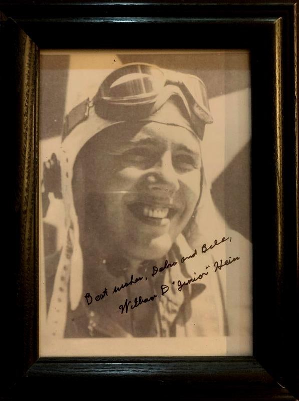 WW II Black Sheep Fighter Pilot Bill "Junior" Heier Signed Photo (1 of 1)