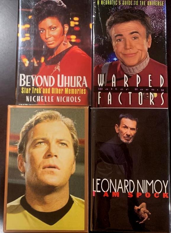 (4) Signed Star Trek Books Shatner, Nimoy, Nichols and Hoenig (1 of 4)