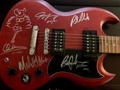 AC DC Signed Electric Guitar (5) w Sketch