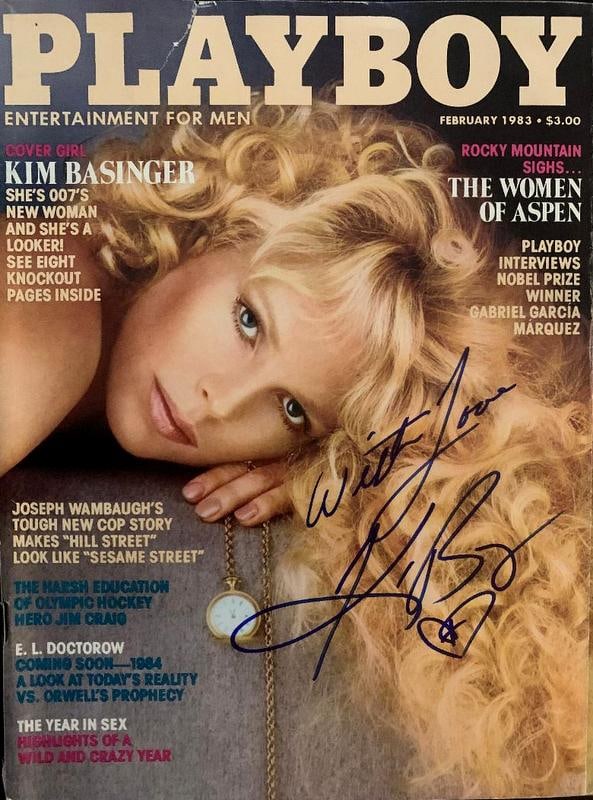 Basinger,Kim Signed Playboy Magazine (1 of 2)