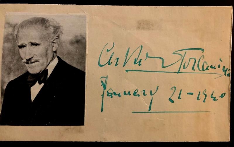 Toscanini, Arturo Signed Card (1 of 1)