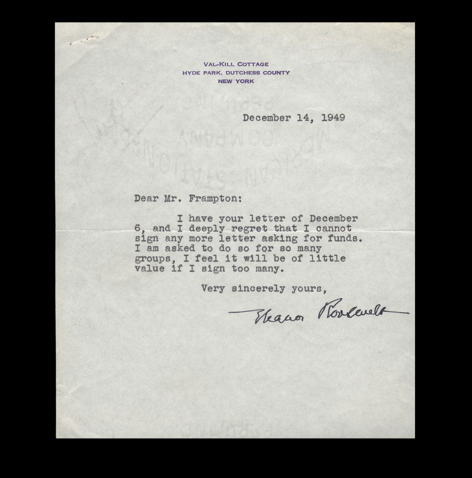 Roosevelt,Eleanor TLS w Good Content (1 of 1)