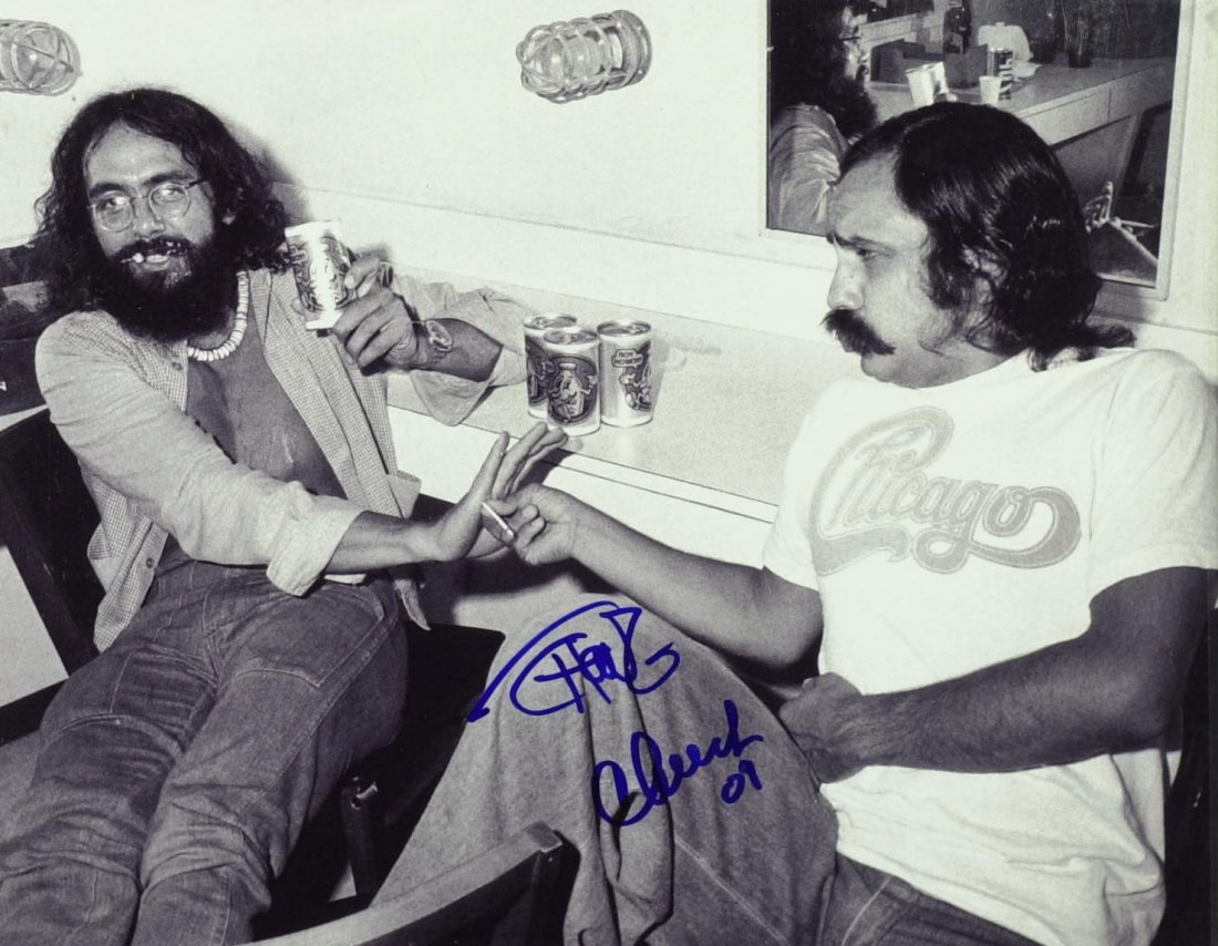Comedians, Actors CHEECH & CHONG - Photo Signed: Cheech and Chong. Cheech Marin (1946- ) and Tommy Chong (1938- ) Comedians, actors. Cheech and Chong found a wide audience in the 1970s and 1980s for their films and stand-up routines, which were base