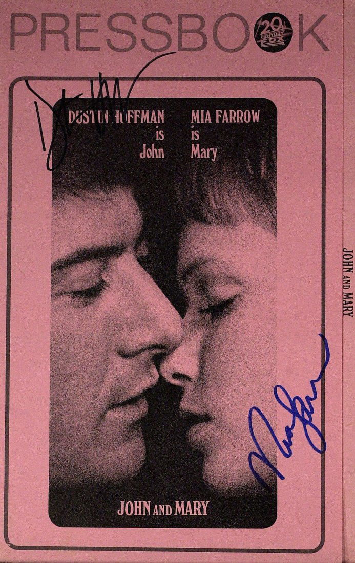 DUSTIN HOFFMAN & MIA FARROW - Press Book: John and Mary. John and Mary was a 1969 romantic drama film starring Mia Farrow (1945- ) as Mary, and Dustin Hoffman as John. John and Mary attracted a great deal of press coverage for being the one o