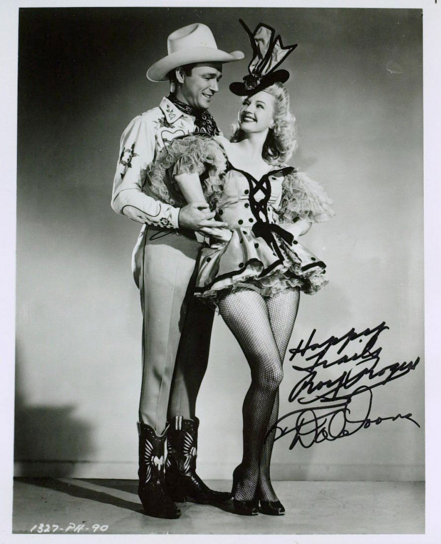 ROY ROGERS and DALE EVANS - Photo Signed: Roy Rogers (1911-1998) and Dale Evans (1912-2001) Actors and singers. Rogers was called the “King of the Cowboys” during his long career as a folksy singing hero of movies and television. He often