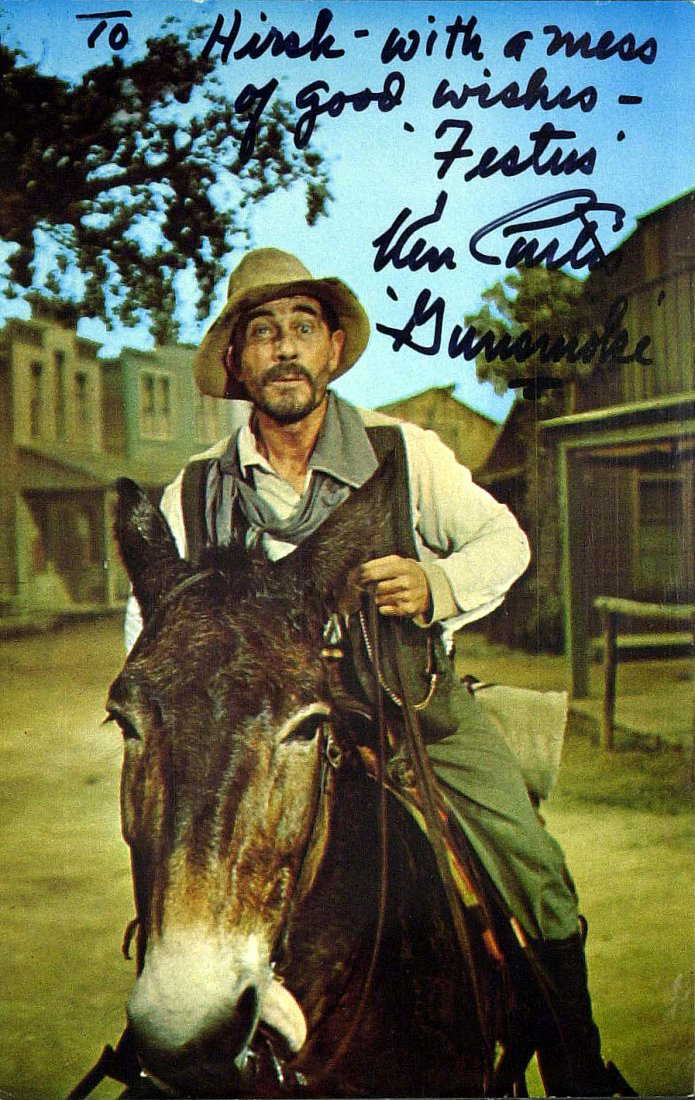 Gunsmoke Actor KEN CURTIS Photo Signed