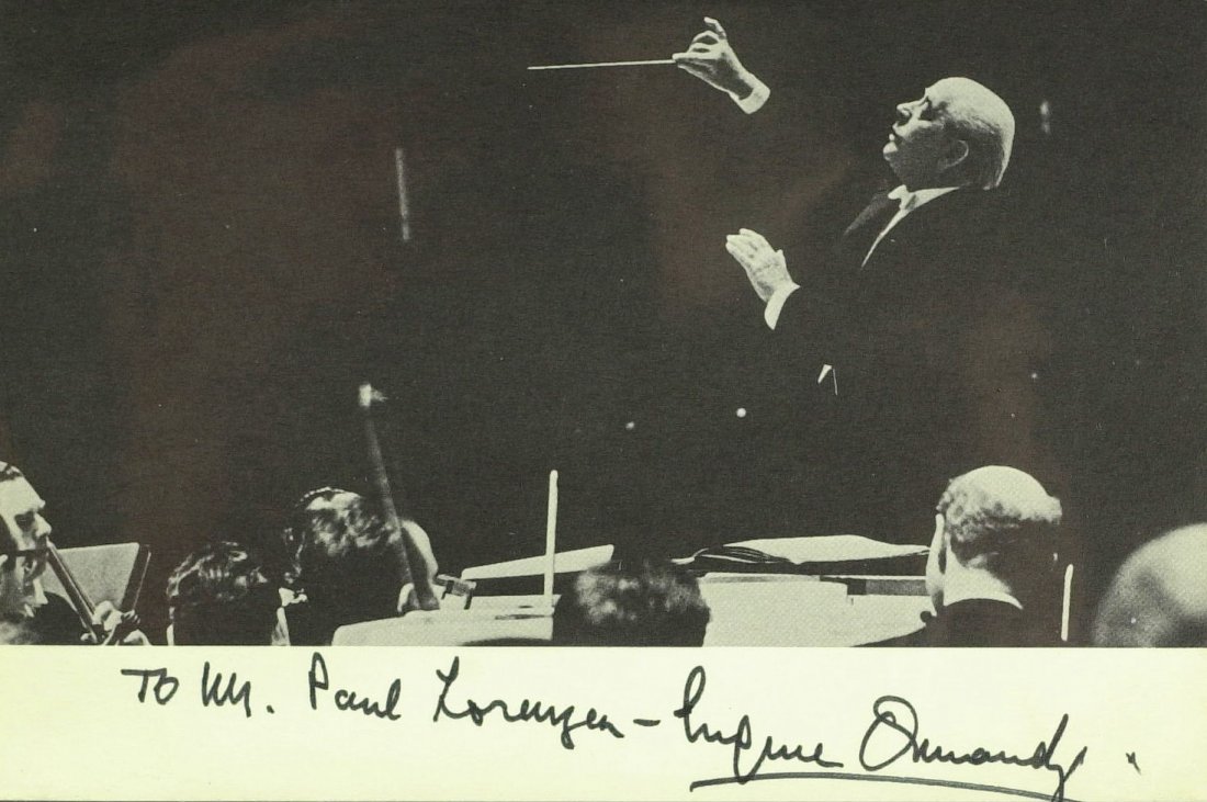 Conductor EUGENE ORMANDY - Photo Signed