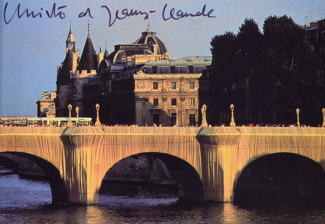 Environmental Artists CHRISTO & JEANNE CLAUDE -: Christo (1935- ) and Jeanne Claude (1935-2009) Bulgarian and French environmental artists. works include the wrapping of the Reichstag in Berlin and the Pont-Neuf bridge in Paris, the 24-mile long art