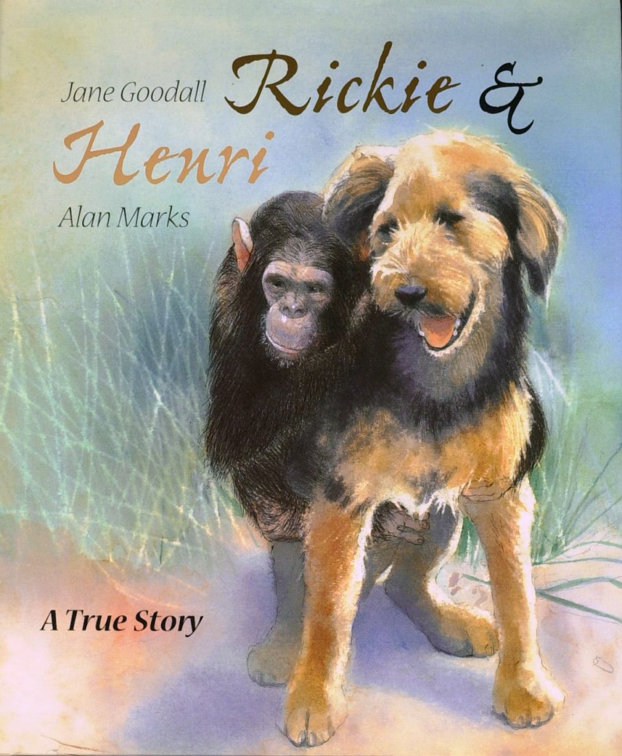 JANE GOODALL - Her Children's Book Signed: Jane Goodall. Her children’s book, Rickie & Henri, Penguin Young Readers, 2004, signed on the title page. The dust jacket is unblemished.